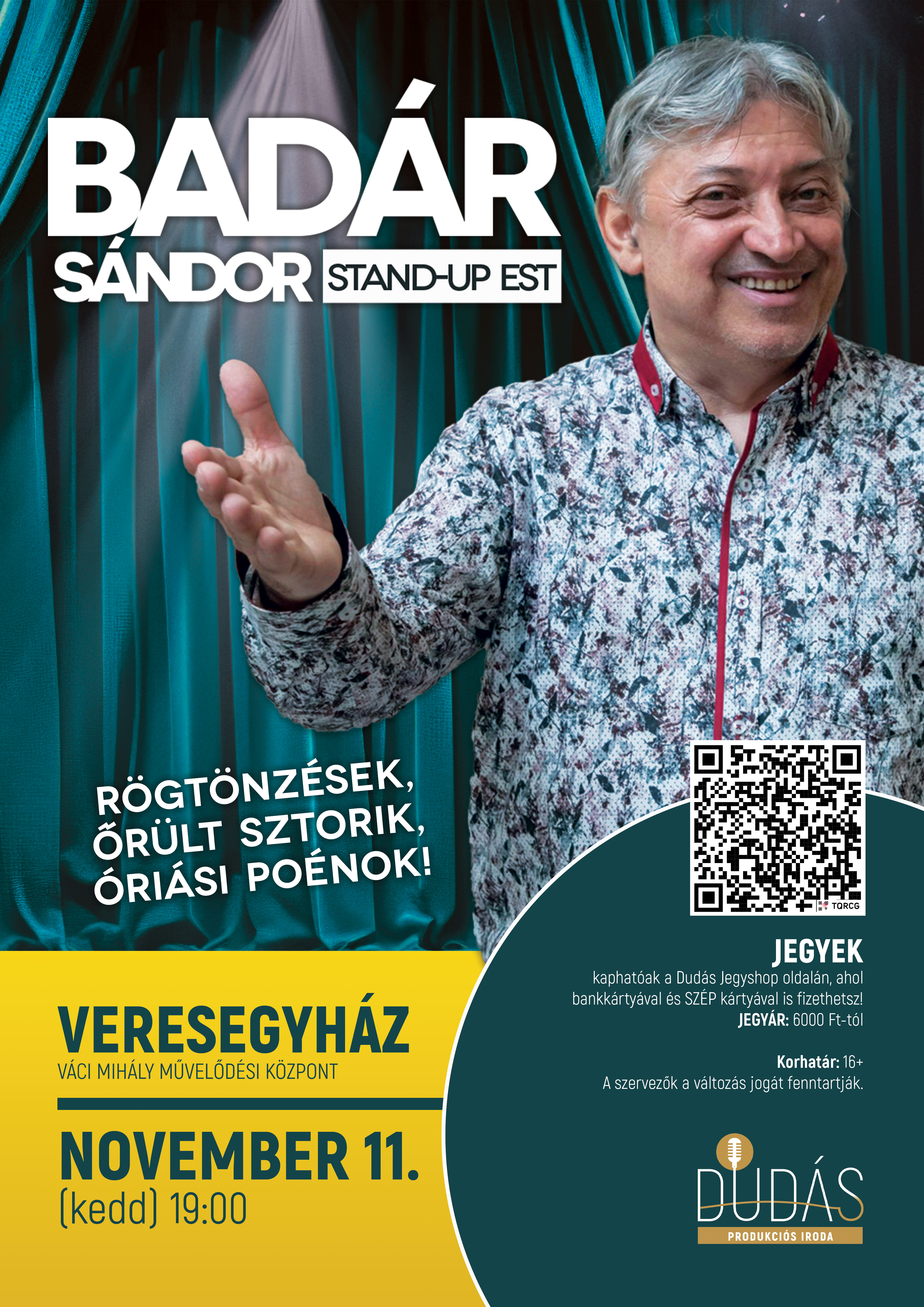 Badár standup plakát