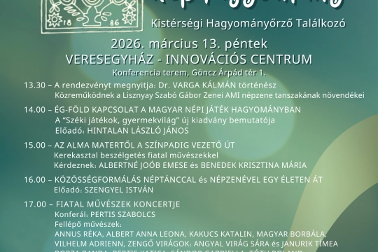 Élmény, pedagógia, néphagyomány plakát