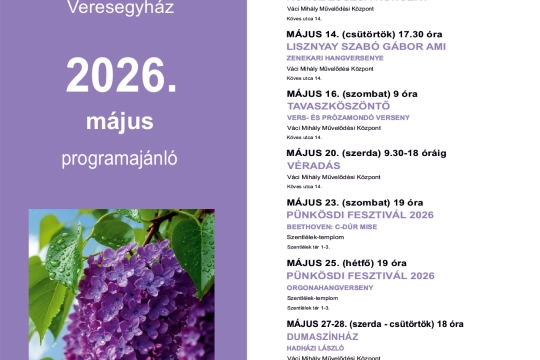 Májusi programajánló